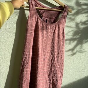 Lululemon Athletica Mauve Striped Tank Top
